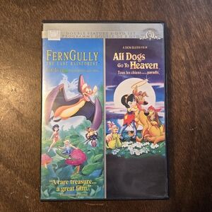 Double Feature DVD: FernGully & All Dogs Go to Heaven - Blue/Black